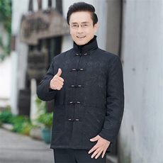 风唐装中老年可脱卸内胆休闲长袖爸爸装白鸭羽绒服TF028-235，男装羽绒服，星座1105-3