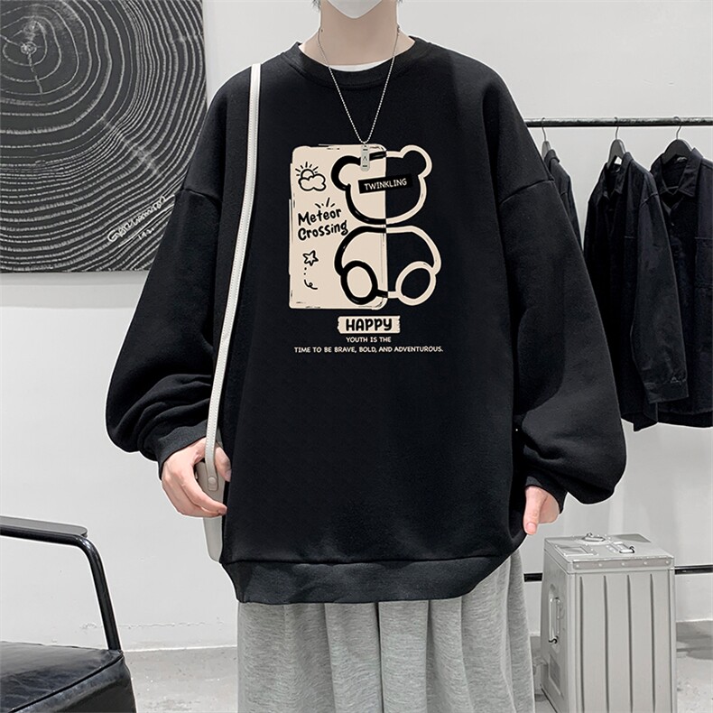 春季圆领卫衣男大码韩版宽松长袖外套S6352-P28,男装卫衣,电商A040