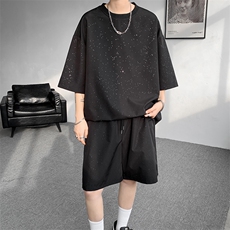 8XL-M特大码休闲运动套装男士夏季短袖短裤衣服一套男装TZ103P32，男装休闲套装，电商D206-1