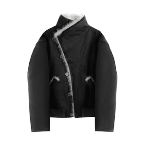 秋冬季棉袄情侣立领棉衣棉服加棉座山雕外套高级感棉衣JM088-P128图片