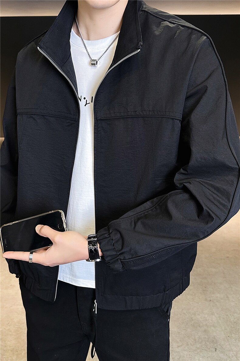 2026新款春季外套男款痞帅潮流百搭飞行员立领夹克A313-6806-P115,男装夹克,电商A313