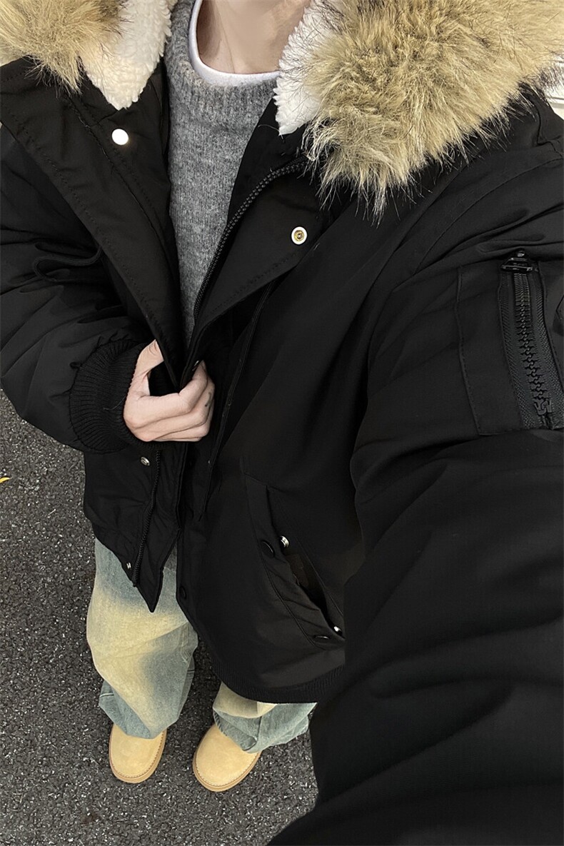 黑墙风数据高质量加厚大毛领工装飞行服棉衣TBMY05-P148,男装棉衣,星座1315