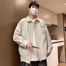 秋季新款男士皮夹克潮机车宽松皮衣外套宽松A266-PY006-P80控138，男装夹克，电商A266