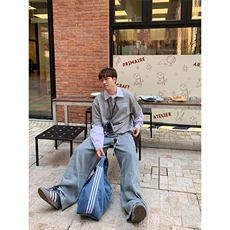 W9499-P45网图现货新款假两件拼接格子衬衫休闲POLO衫百搭T恤，男装T恤，星座1608-2