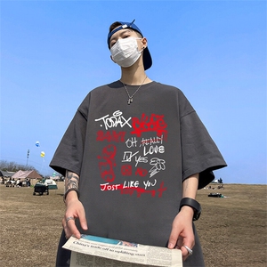 可设48小时发货 支持抖音得物来样二开230克重磅美式短袖t恤MT331图片