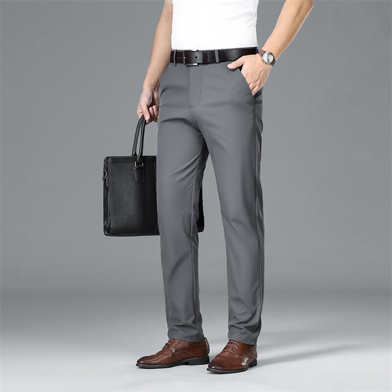 BK2501-p38夏季休闲裤舒适柔软修身抗皱免烫薄款青年休闲弹力西裤，男装西裤，星座224-3