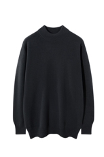 秋冬季新款舒适时尚百搭男士七针双股半高羊绒衫男装，男装羊绒套衫，麦纱纱羊绒