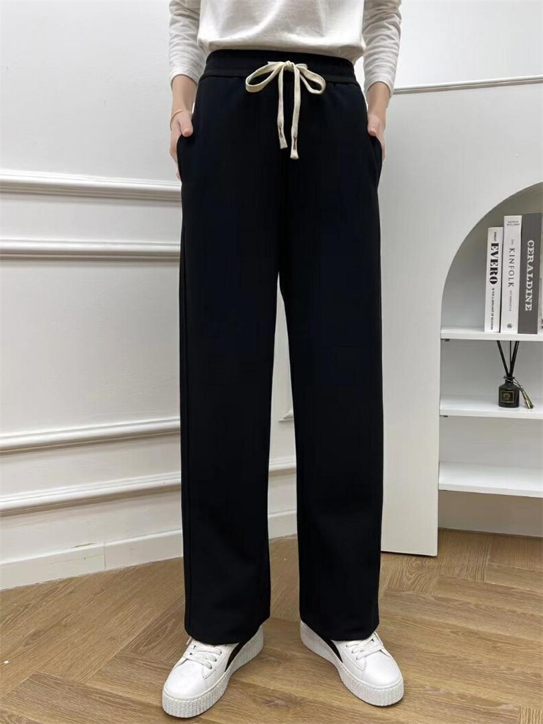 卫裤料直筒裤，大货现货，女装休闲裤，Y·Z 羽倬