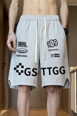 港风24夏款字母印花休闲短裤DK66001P25控38，男装牛仔裤，电商A268A