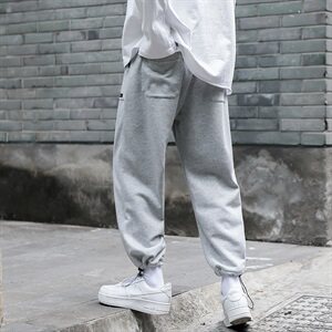 港风宽松束脚裤男卫裤九分长裤直筒秋冬运动裤 K55-P45 控68图片