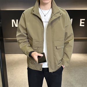 抖音春秋潮休闲百搭外套男士立领大口袋户外夹克宽松2524-P50图片