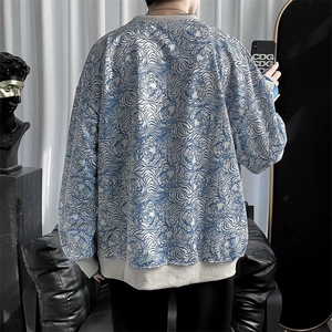 男春季新款薄款扎染卫衣圆领W120P28图片