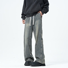 【主推现货S-4XL】水洗直筒牛仔裤男宽松长裤A080-8206-P65控88，男装牛仔裤，电商A080