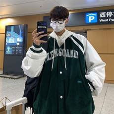 EQ83玉米粒刺绣棒球服外套男女学院风春季港风ins情侣装夹克P93，男装夹克，电商C306-1