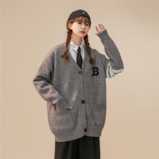 中性风秋/冬韩版简约三条杠保暖百搭帅气开衫毛衣M356P65控88，男装针织衫/毛衣，A247A