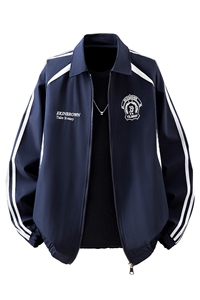 1美式学院风刺绣设计大码M-5XL立体白底棒球服夹克JK78073P79控图片