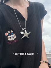XZ809A/FFF07/P35/控48肌理感绣花labubu背心T恤，男装背心/马甲，星座809A(原222-1)