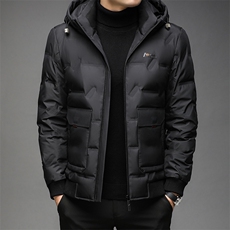 中老年白鸭绒羽绒服中长款保暖爸爸装冬季中年外套QLMF1785-P305，男装羽绒服，电商B212（原钱塘6029）