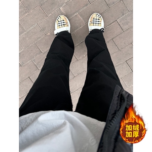 B221 美式ins高街加绒加厚牛仔裤 LK23010-P60 控78 加绒P70 控98图片