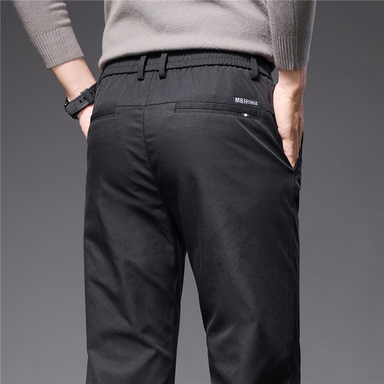 男士休闲裤秋季款修身青年百搭长裤男装弹力小西裤子男592中厚p36，男装西裤，星座224-1