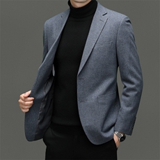 CK6888钱塘2020-2商务休闲百搭冬季厚款中年男士毛呢外套P350，男装毛呢大衣，钱塘207-2