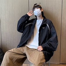 现货新款翻领外套男女潮牌宽松痞帅美式运动棒球服夹克J1011-p58，男装夹克，星座1008