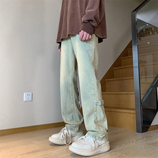 2026春季新款内景大码美式复古微喇牛仔裤M-5XGK23129-特P40，男装牛仔裤，电商A022