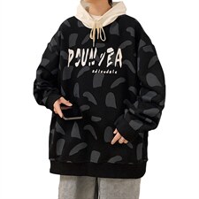 连帽卫衣男士秋季潮流牌ins宽松百搭连帽长袖上衣春秋款休闲外套，女装短外套，星座1206-1（原A206-1）