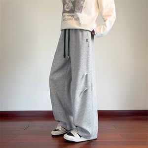 重磅华棉刺绣裤子宽松阔腿休闲裤*CK2583*P38控78
