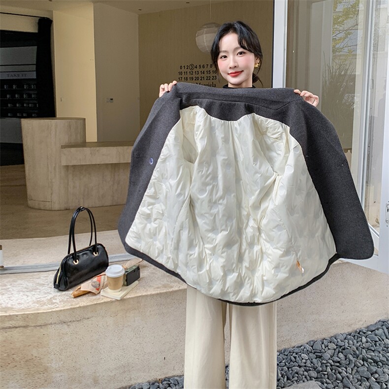 现货呢料夹羽绒西装2C232-155-P255-K368,女装羽绒服,2C232