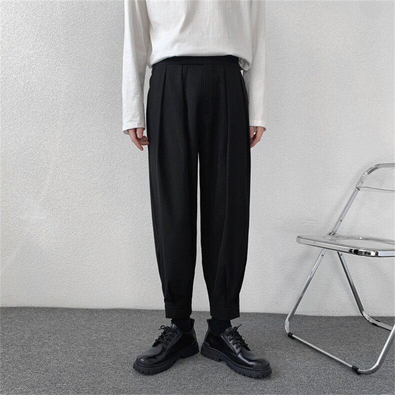 魔术贴腰休闲西裤哈伦裤马丁靴裤子男/KM98P55现货,男装西裤,电商D325