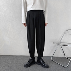 魔术贴腰休闲西裤哈伦裤马丁靴裤子男/KM98P55现货，男装西裤，电商D325
