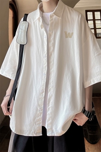 ！港风衬衫男短袖衬衣男上衣男冰丝寸衫男大码DXC413-P30图片