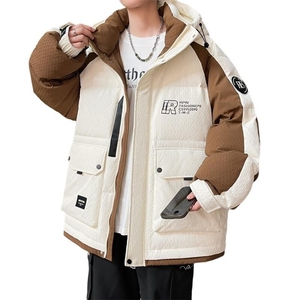 79012-特P258连帽羽绒服男款冬季加厚白鸭绒保暖潮牌宽松外套图片