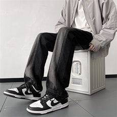 秋款男牛仔裤条纹拼色渐变色拼接长裤NK2011P50，男装牛仔裤，星座1013-1