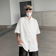 衬衫男士韩版潮流高街帅气百搭夏季2024新款ins宽松外套CY778-P46，男装衬衫，星座412-2