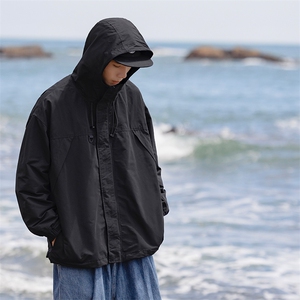 秋季美式夹克男宽松大码连帽休闲男装外套上衣潮A266-JK9116-P80图片