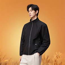 2026新款条纹拼接袖立领外套宽松休闲潮流夹克XZ309JK8639P78，男装夹克，星座309（原A406）