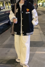 JK807P68港风拼接翻领百搭休闲宽松夹克外套男，男装夹克，星座1204-3