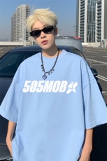 新款抖音直播得物男女短袖T恤220克纯棉T5161P21，男装T恤，电商C408-1(原B339-1)