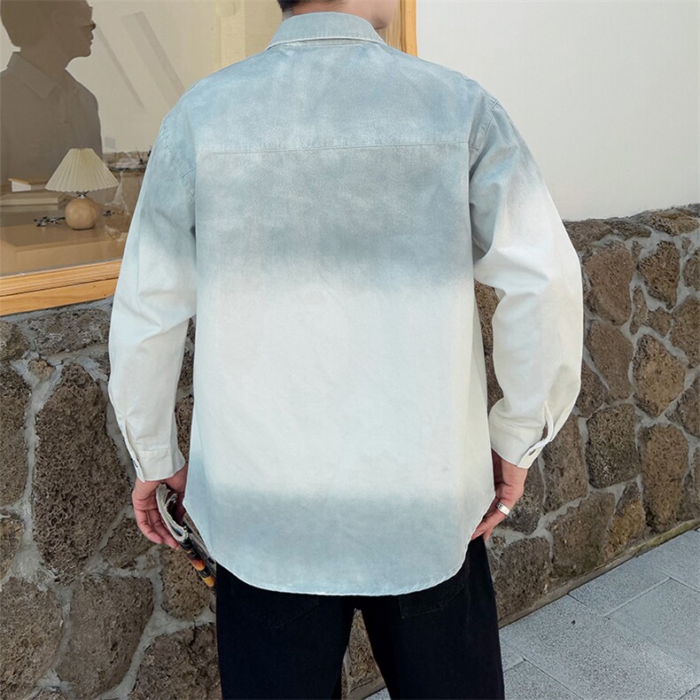 高品质纯棉寸衫型夹克刺绣扎染渐变外套店主社会小伙新款CS73P68,男装夹克,星座301B-1