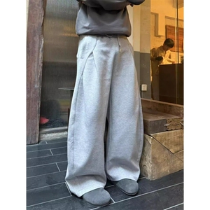 宽松运动透气宽松休闲直筒弯刀卫裤男潮牌重磅运动裤子图片