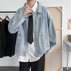 牛仔外套男韩版潮流痞帅衣服炸街工装夹克春秋原宿风外衣J409，男装夹克，星座1116A-1（原606A）