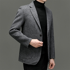 M3807-28钱塘2020-3冬季厚款商务休闲百搭中年男士毛呢外套P345，男装毛呢大衣，钱塘207-3