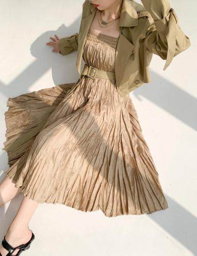 春装新款浪漫压褶裙套装 更多新款感谢关注2165CB，女装职业装，CB-C