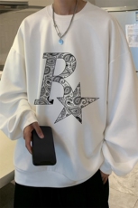 麂皮绒卫衣男大码重磅长袖t恤男JW81328-P35加绒款P45，男装卫衣，电商A040