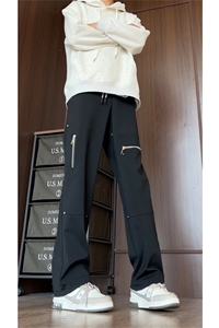 防水机能风长裤显瘦小众设计休闲裤A061-AX00573-P55图片