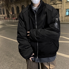 小众拼接设计翻领假两件潮牌夹克外套男女宽松春秋新款飞行棒球服，男装夹克，星座505-2（原电商A260-1)