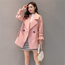 2020年冬季修身毛呢外套舒适修身纯色气质韩版简约宽松潮流，女装毛呢外套，众宇琦