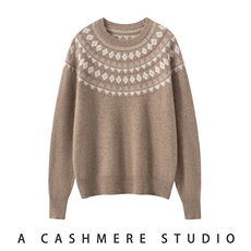 2025年秋季新款百搭条纹女士长袖圆领套衫，女装羊绒衫，轻暖羊绒